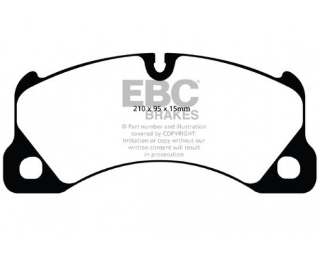 Brake Pad Set, disc brake Yellowstuff DP41835R EBC, Image 5