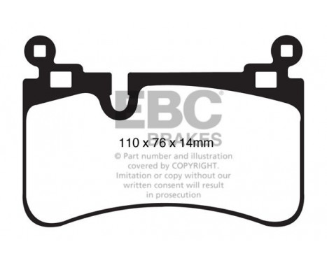 Brake Pad Set, disc brake Yellowstuff DP41839R EBC, Image 5