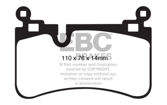Brake Pad Set, disc brake Yellowstuff DP41839R EBC, Image 5
