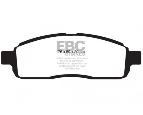 Brake Pad Set, disc brake Yellowstuff DP41843R EBC, Image 5