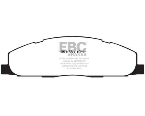 Brake Pad Set, disc brake Yellowstuff DP41848R EBC, Image 5