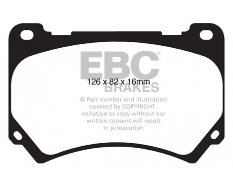 Brake Pad Set, disc brake Yellowstuff DP41849R EBC, Image 5