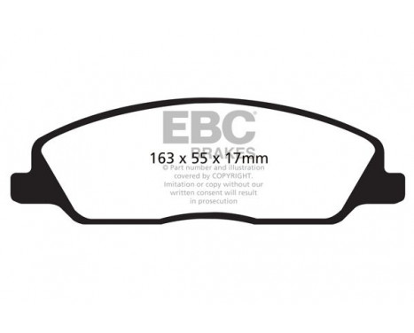 Brake Pad Set, disc brake Yellowstuff DP41869R EBC, Image 5