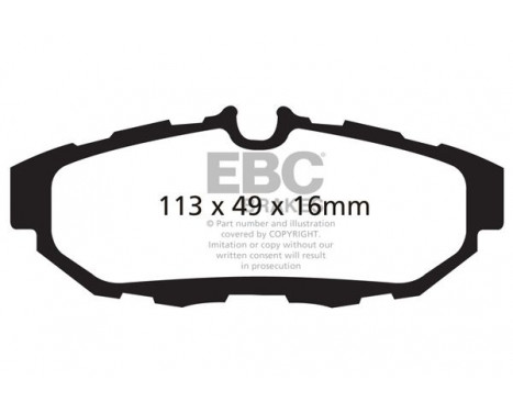 Brake Pad Set, disc brake Yellowstuff DP41870R EBC, Image 5