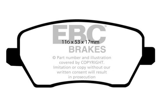Brake Pad Set, disc brake Yellowstuff DP41903R EBC, Image 5