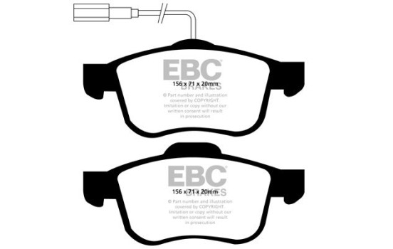 Brake Pad Set, disc brake Yellowstuff DP41904R EBC, Image 5