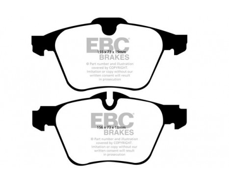 Brake Pad Set, disc brake Yellowstuff DP41912R EBC, Image 5