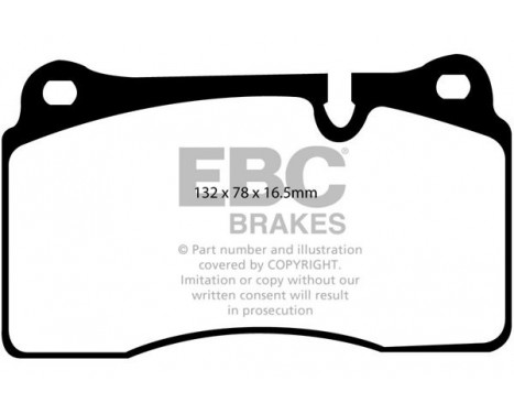 Brake Pad Set, disc brake Yellowstuff DP41922R EBC, Image 5