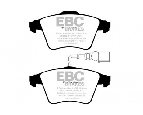 Brake Pad Set, disc brake Yellowstuff DP41935R EBC, Image 5