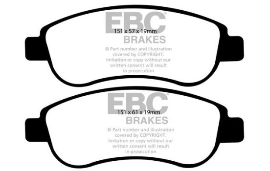 Brake Pad Set, disc brake Yellowstuff DP41951R EBC, Image 5
