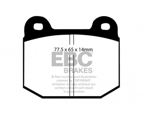 Brake Pad Set, disc brake Yellowstuff DP4197/2R EBC, Image 6