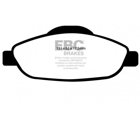 Brake Pad Set, disc brake Yellowstuff DP41978R EBC, Image 5