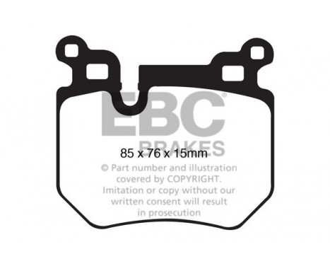 Brake Pad Set, disc brake Yellowstuff DP41996R EBC, Image 5