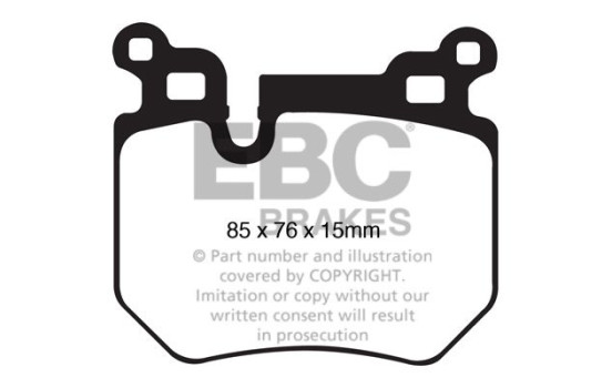Brake Pad Set, disc brake Yellowstuff DP41996R EBC, Image 5