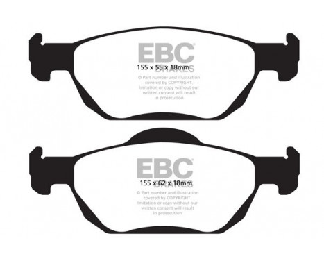 Brake Pad Set, disc brake Yellowstuff DP42000R EBC, Image 5