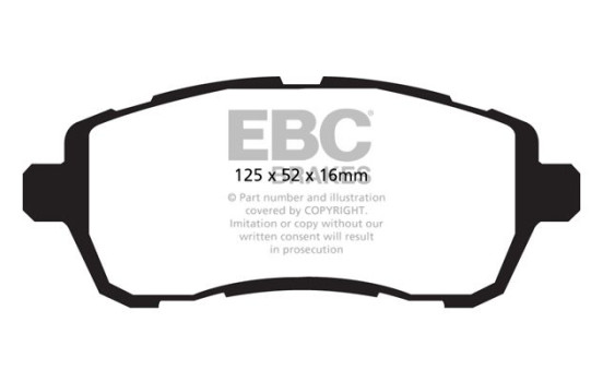 Brake Pad Set, disc brake Yellowstuff DP42002R EBC, Image 5
