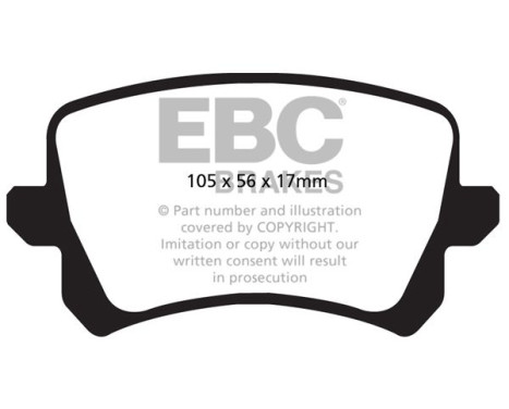 Brake Pad Set, disc brake Yellowstuff DP42004R EBC, Image 5