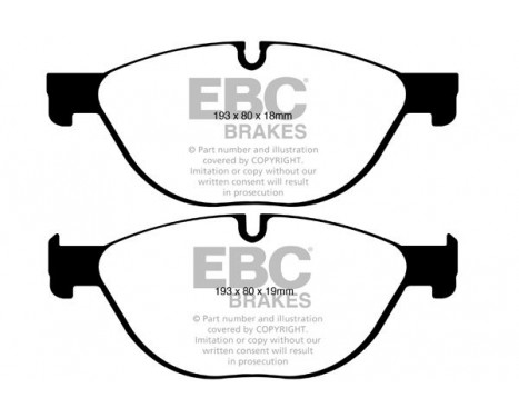 Brake Pad Set, disc brake Yellowstuff DP42019R EBC, Image 5