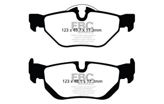Brake Pad Set, disc brake Yellowstuff DP42069R EBC, Image 5