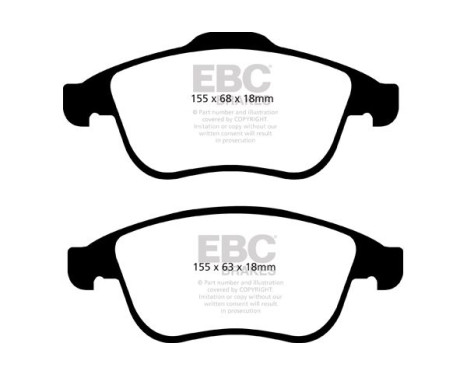 Brake Pad Set, disc brake Yellowstuff DP42071R EBC, Image 5