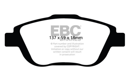 Brake Pad Set, disc brake Yellowstuff DP42073R EBC, Image 5