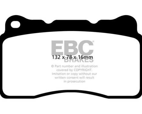 Brake Pad Set, disc brake Yellowstuff DP42093R EBC, Image 5