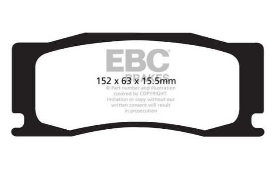 Brake Pad Set, disc brake Yellowstuff DP42111R EBC, Image 5
