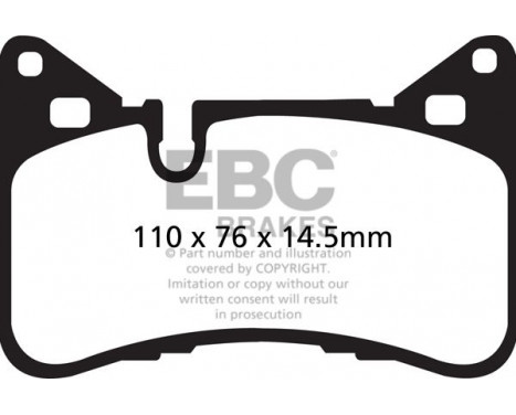 Brake Pad Set, disc brake Yellowstuff DP42117R EBC, Image 5