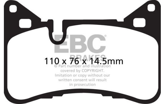 Brake Pad Set, disc brake Yellowstuff DP42117R EBC, Image 5