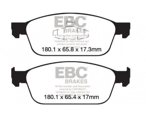 Brake Pad Set, disc brake Yellowstuff DP42145R EBC, Image 5