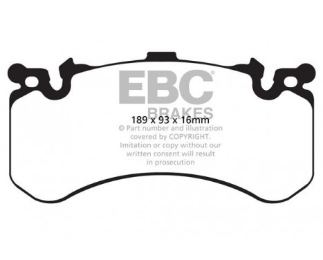Brake Pad Set, disc brake Yellowstuff DP42158R EBC, Image 5