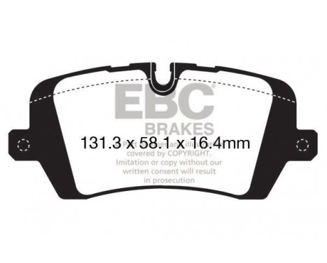 Brake Pad Set, disc brake Yellowstuff DP42161R EBC, Image 5