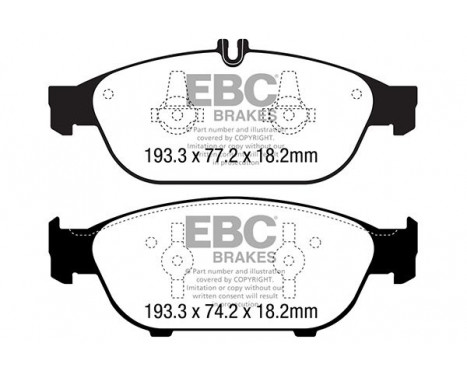 Brake Pad Set, disc brake Yellowstuff DP42169R EBC, Image 5