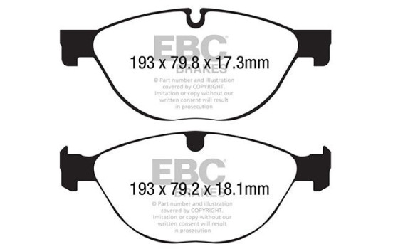 Brake Pad Set, disc brake Yellowstuff DP42191R EBC, Image 5