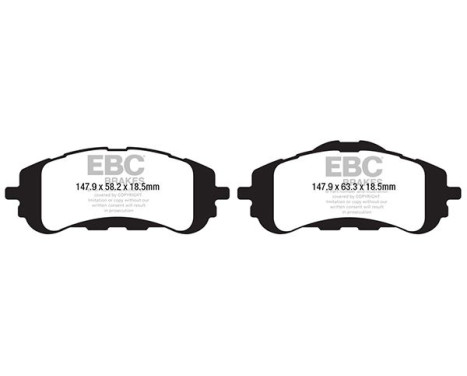 Brake Pad Set, disc brake Yellowstuff DP42200R EBC, Image 5