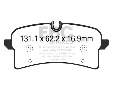 Brake Pad Set, disc brake Yellowstuff DP42204R EBC, Image 5
