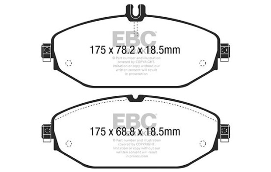Brake Pad Set, disc brake Yellowstuff DP42214R EBC, Image 5