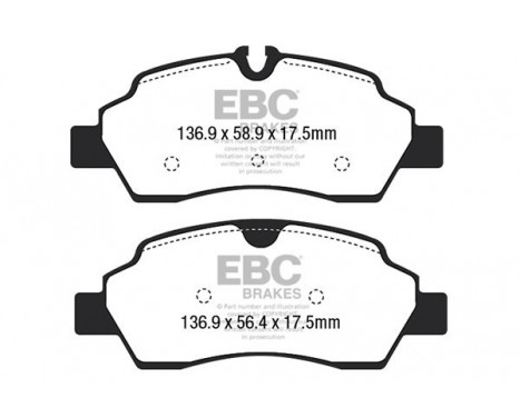Brake Pad Set, disc brake Yellowstuff DP42222R EBC, Image 5