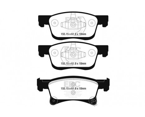 Brake Pad Set, disc brake Yellowstuff DP42242R EBC, Image 5