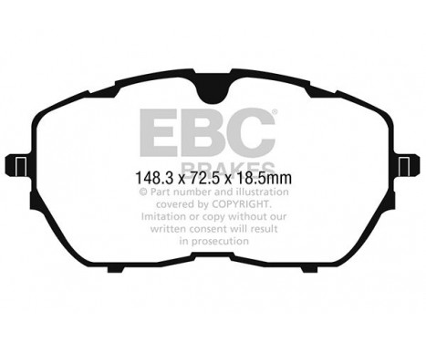 Brake Pad Set, disc brake Yellowstuff DP42265R EBC, Image 5