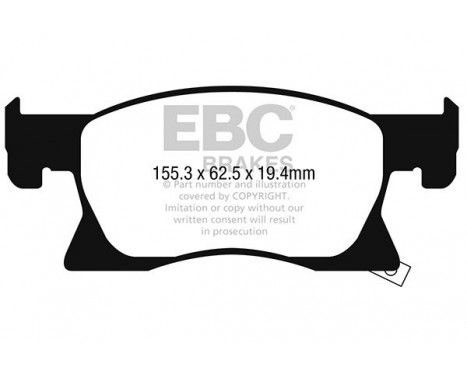 Brake Pad Set, disc brake Yellowstuff DP42267R EBC, Image 5