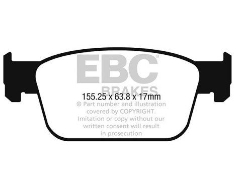 Brake Pad Set, disc brake Yellowstuff DP42273R EBC, Image 5