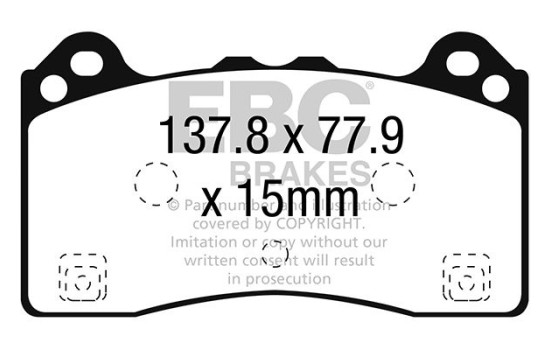 Brake Pad Set, disc brake Yellowstuff DP42274R EBC, Image 5