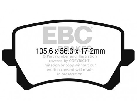 Brake Pad Set, disc brake Yellowstuff DP42278R EBC, Image 5