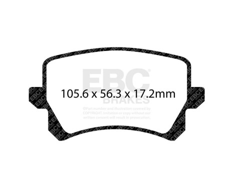 Brake Pad Set, disc brake Yellowstuff DP42278R EBC, Image 7
