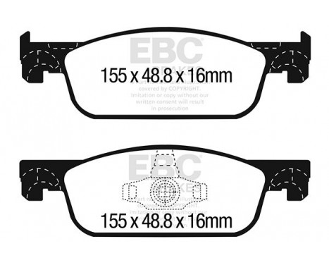 Brake Pad Set, disc brake Yellowstuff DP42312R EBC, Image 5