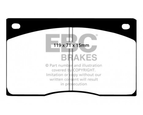 Brake Pad Set, disc brake Yellowstuff DP4262R EBC, Image 5