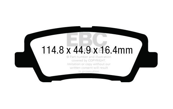 Brake Pad Set, disc brake Yellowstuff DP43012R EBC, Image 5