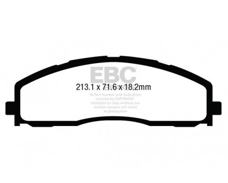 Brake Pad Set, disc brake Yellowstuff DP43015R EBC, Image 5