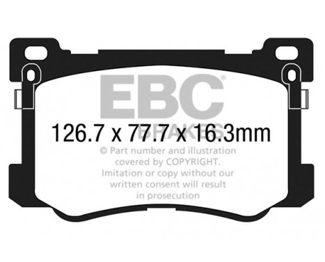 Brake Pad Set, disc brake Yellowstuff DP43048R EBC, Image 5